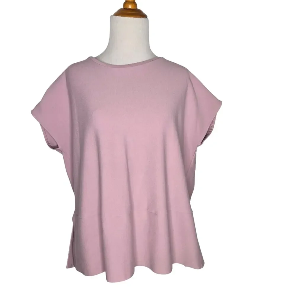 COS Womens Minimalist Blouse Lagenlook Business Work Capsule Boxy Lilac Small